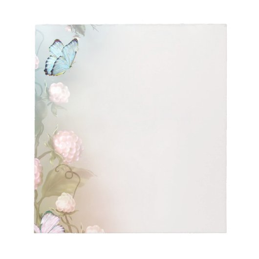 Bloc-note Papillon et fleurs (Devant)