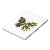 Bloc-note Papillon fleur d'or avec orchidée noire (Tourné)