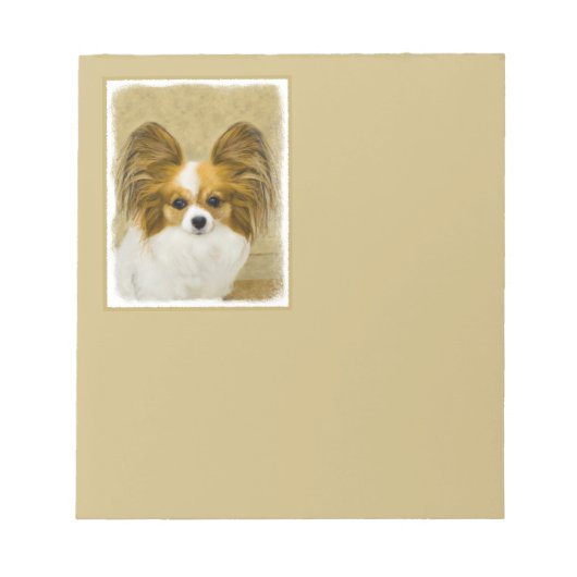 Bloc-note Papillon (Hound Tri) Peinture - Art Chien original (Devant)