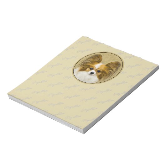 Bloc-note Papillon (Hound Tri) Peinture - Art Chien original (Tourné)