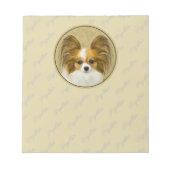 Bloc-note Papillon (Hound Tri) Peinture - Art Chien original (Devant)