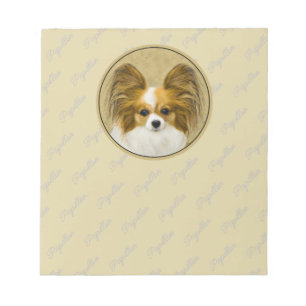 Bloc-note Papillon (Hound Tri) Peinture - Art Chien original