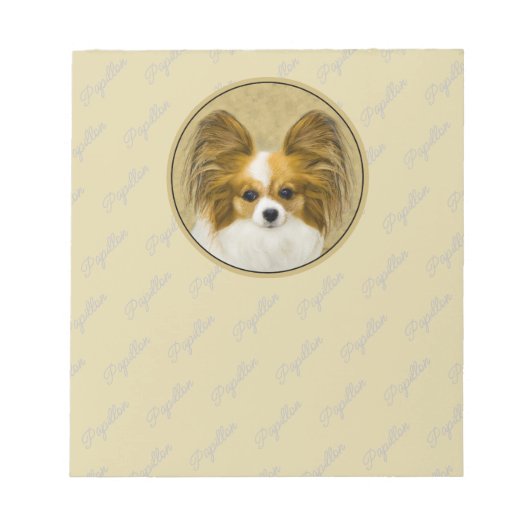 Bloc-note Papillon (Hound Tri) Peinture - Art Chien original (Devant)