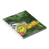 Bloc-note Papillon jaune et rouge sur Fleur Jaune (Incliné)