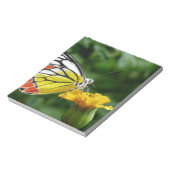 Bloc-note Papillon jaune et rouge sur Fleur Jaune (Tourné)