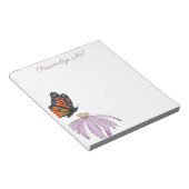 Bloc-note Papillon monarque avec fleur de cone pourpre (Incliné)