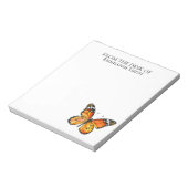 Bloc-note Papillon monarque personnalisé de la part de (Tourné)