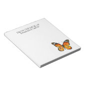 Bloc-note Papillon Monarque personnalisé du bureau de (Incliné)