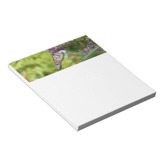 Bloc-note Papillon Monarque sur papillon pourpre Bush (Incliné)