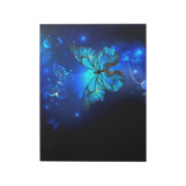 Bloc-note Papillon Morpho sur fond sombre (Tourné)