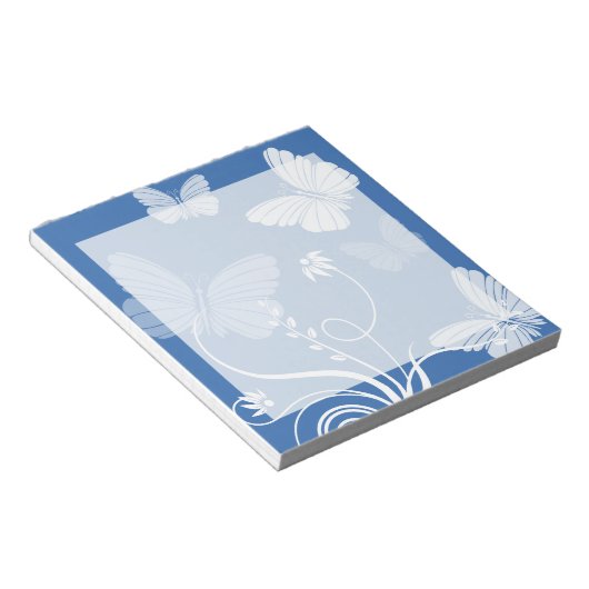 Bloc-note Papillon noir bleu foncé (Incliné)