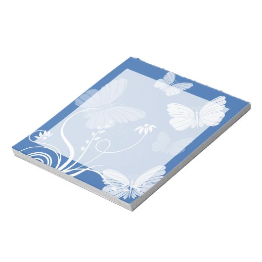 Bloc-note Papillon noir bleu foncé (Tourné)
