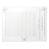 Bloc-note Papillon noir et blanc (Devant)