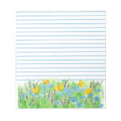 Bloc-note Papillon orange Fleur sauvage de lavande (Devant)