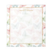 Bloc-note Papillon pastel personnalisé (Devant)