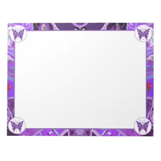 Bloc-note papillon pourpre 31 (Devant)