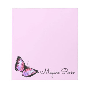Bloc-note "Papillon rose "