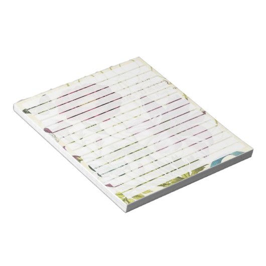 Bloc-note Papillon rouge floral (Incliné)