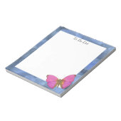 Bloc-note Papillon sur aquarelle bleue (Tourné)