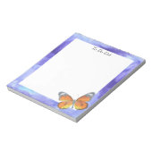 Bloc-note Papillon sur aquarelle bleue (Tourné)