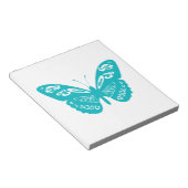 Bloc-note Papillon turquoise (Incliné)