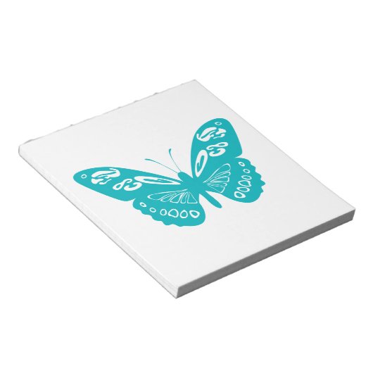 Bloc-note Papillon turquoise (Incliné)