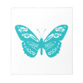Bloc-note Papillon turquoise (Devant)