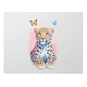 Bloc-note Papillon vectoriel léopard adorable animal amusant