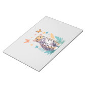 Bloc-note Papillon vectoriel léopard adorable animal amusant (Incliné)