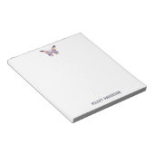 Bloc-note Papillon Violet Moderne Personnalisé (Incliné)