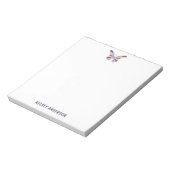 Bloc-note Papillon Violet Moderne Personnalisé (Tourné)
