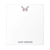 Bloc-note Papillon Violet Moderne Personnalisé (Devant)