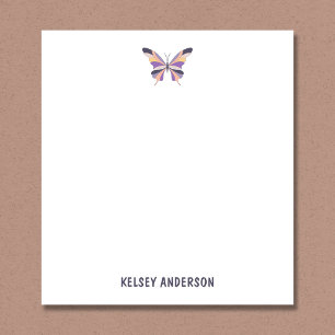 Bloc-note Papillon Violet Moderne Personnalisé