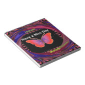 Bloc-note Papillon violet orange Avoir un beau Art de jour I (Incliné)