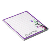 Bloc-note Papillon violet personnalisé (Incliné)