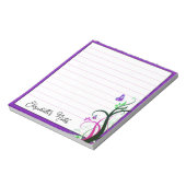 Bloc-note Papillon violet personnalisé (Tourné)