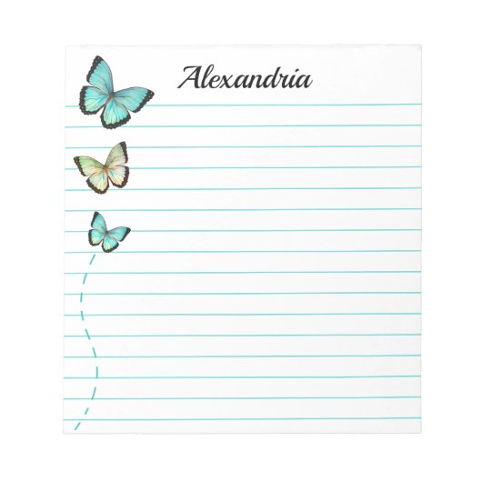 Bloc-note Papillons au pastel (Devant)