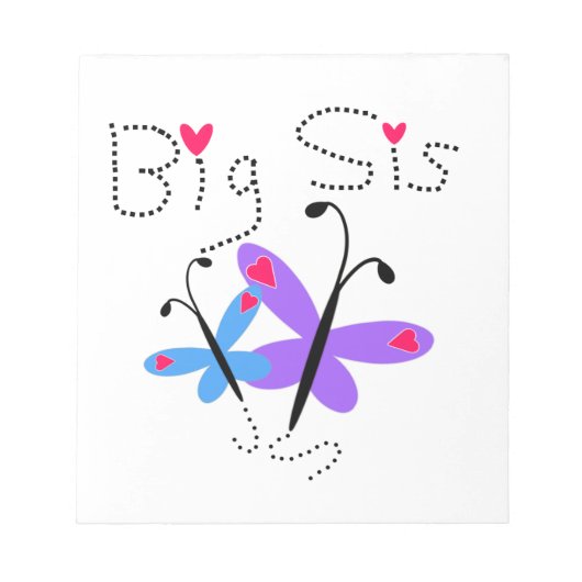 Bloc-note Papillons Big Sis Cadeaux (Devant)