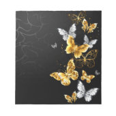 Bloc-note Papillons blancs et dorés (Devant)