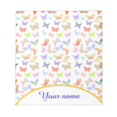 Bloc-note Papillons colorés personnalisés (Devant)