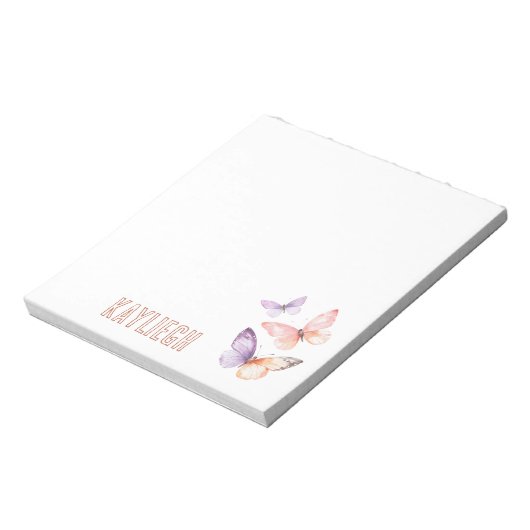 Bloc-note Papillons de pêche à la lavande violette (Tourné)