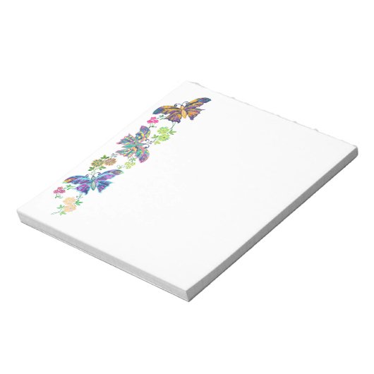 Bloc-note Papillons Et Fleurs (Tourné)