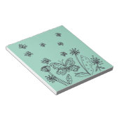 Bloc-note Papillons Monarque et fleurs Note Pad (Incliné)