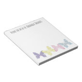 Bloc-note Papillons Personnalisés sur Mesure Pastel (Incliné)