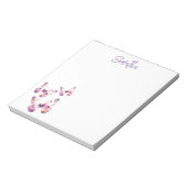 Bloc-note Papillons Purple & Rose Papillons personnalisés (Tourné)