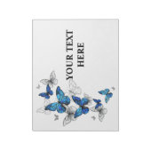 Bloc-note Papillons volants bleus Morpho (Tourné)