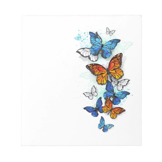 Bloc-note Papillons volants Morpho et Monarch (Devant)