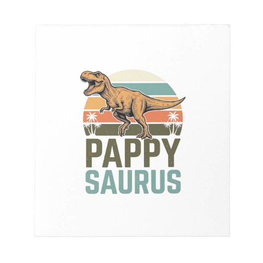 Bloc-note Pappysaurus Drôle Dinosaure Vintage Chemise Couche (Devant)