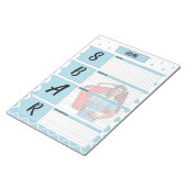 Bloc-note Par l'intermédiaire de l'école de soins infirmiers (Incliné)