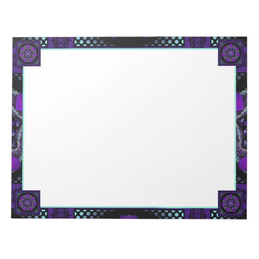 Bloc-note Parapluie violet & coeurs .7 (Devant)